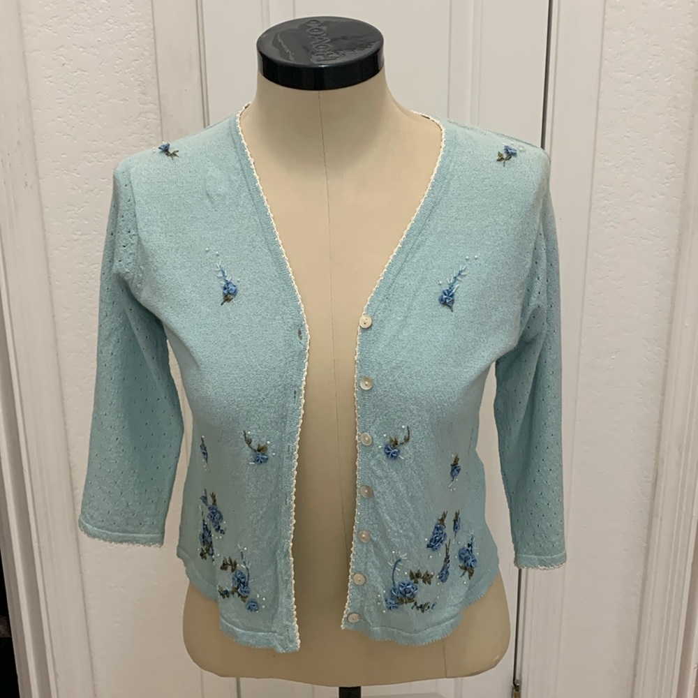 Blue Sweater by K Petite